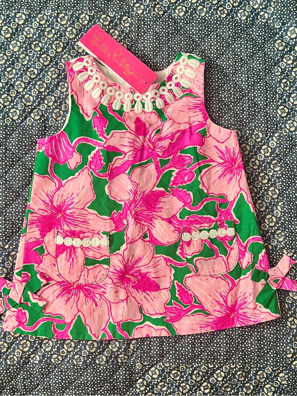 Lilly Pulitzer Girls' Pink & Green Floral set 12-18M